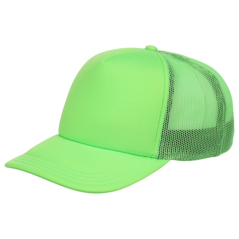 Crowns By Lids Screen Foam Trucker Cap – Neon Green/Neon Green Adjustable