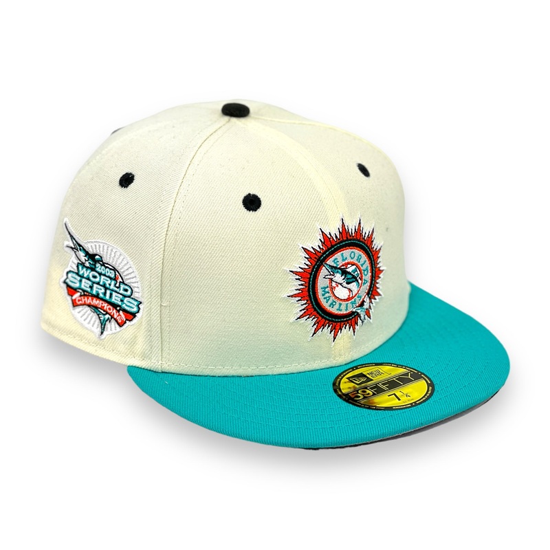 FLORIDA MARLINS (OFF-WHITE) (2003 WS CHAMPIONS) NEW ERA 59FIFTY FITTED 67/8