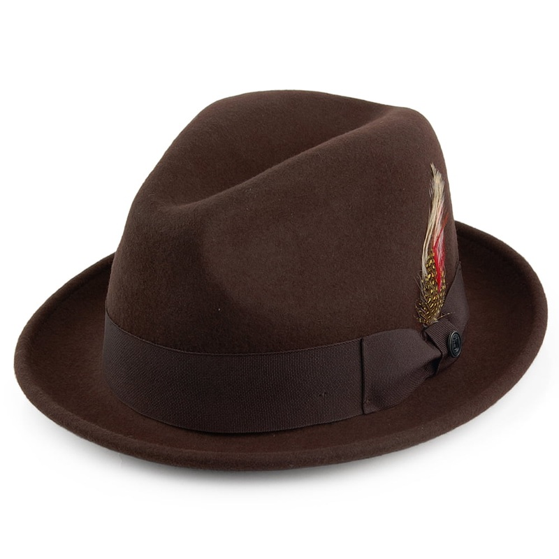 Jaxon & James Crushable Blues Trilby Hat – Brown S