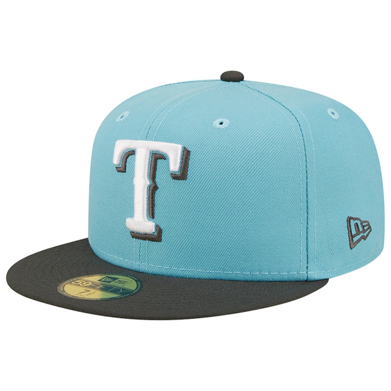New Era Texas Rangers Light Blue/Charcoal Two-Tone Color Pack 59FIFTY Fitted Hat