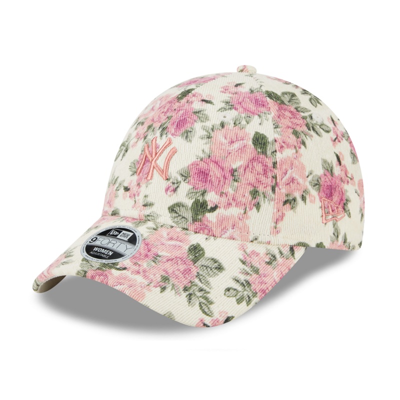 New York Yankees 9FORTY Womens Floral Cord Stone Cap One Size