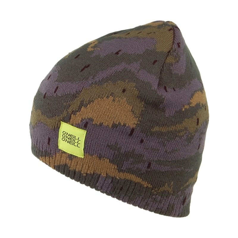 O’Neill Hats Kids Camouflage Beanie Hat – Army Green 1-Size