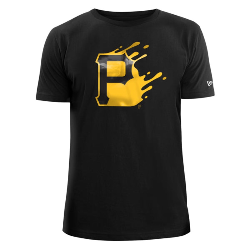 Pittsburgh Pirates New Era SPLATTER Short Sleeve MLB T-Shirt – Black/Yellow S