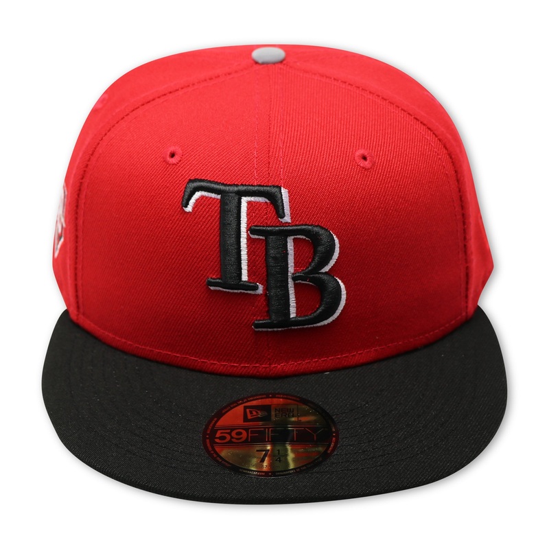 TAMPA DEVIL RAYS  (RED) (20TH ANNIVERSARY) NEW ERA 59FIFTY FITTED (GREY UNDER VISOR) 67/8