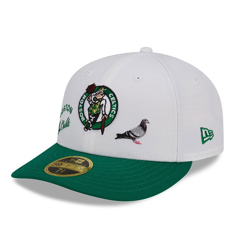 Boston Celtics 59FIFTY Low Profile NBA X Staple White Cap 7