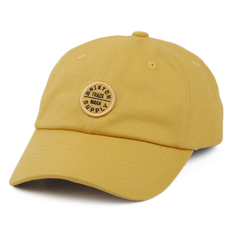 Brixton Hats Oath Low Profile Baseball Cap – Yellow Adjustable