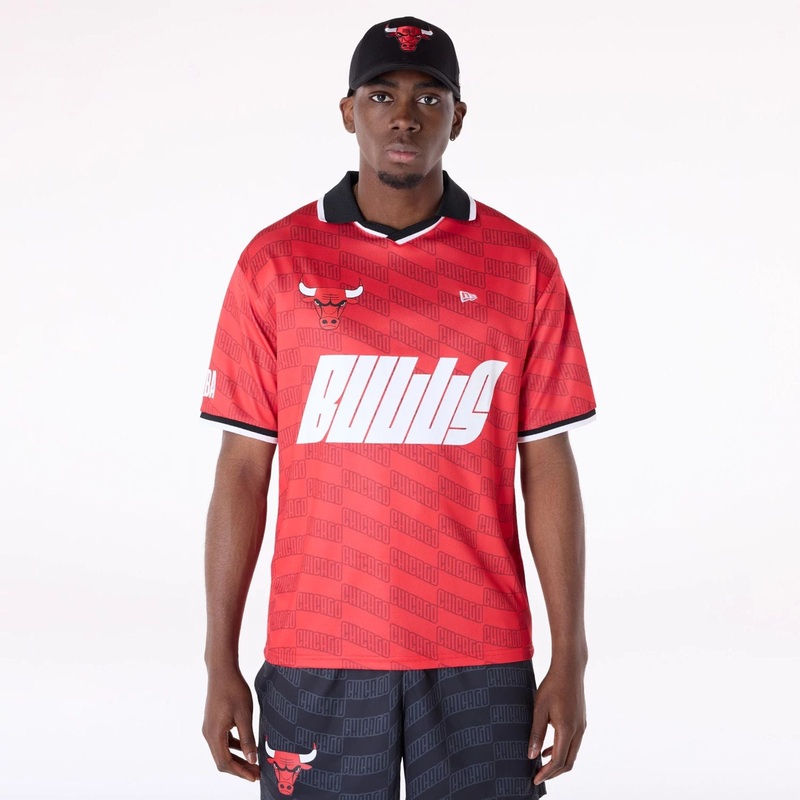 Chicago Bulls NBA Soccer Red Oversized T-Shirt XS