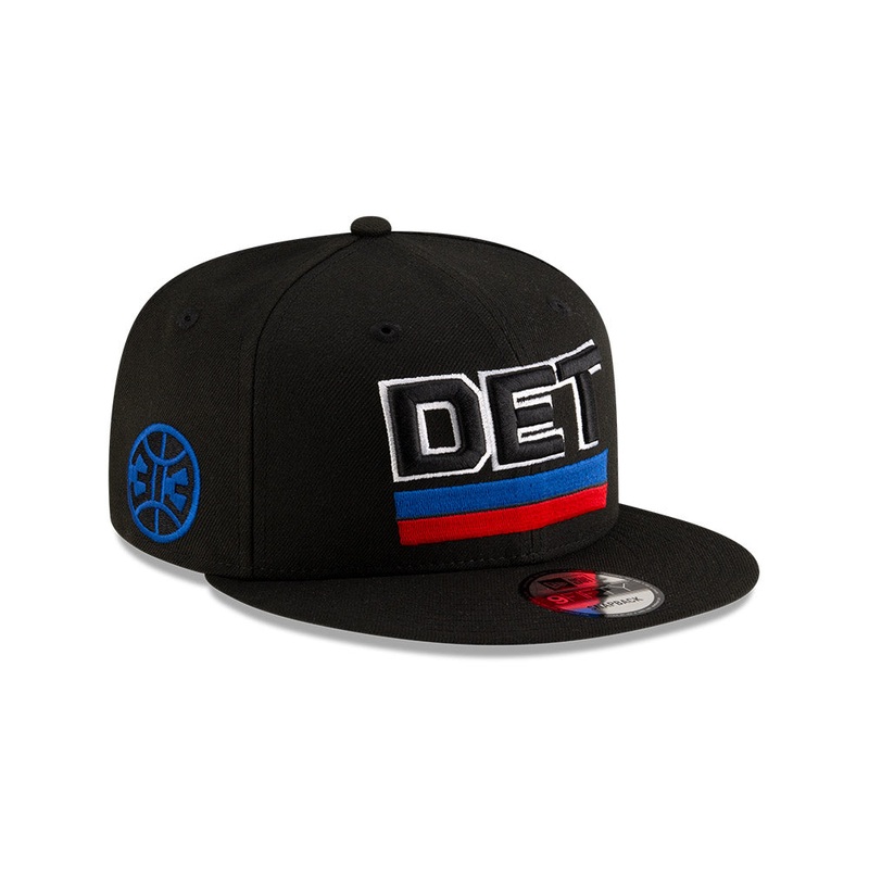 Detroit Pistons New Era Jersey Hook Statement Edition 9FIFTY Snapback Hat – Black