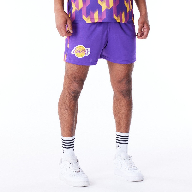 Los Angeles Lakers NBA Soccer Purple Shorts S