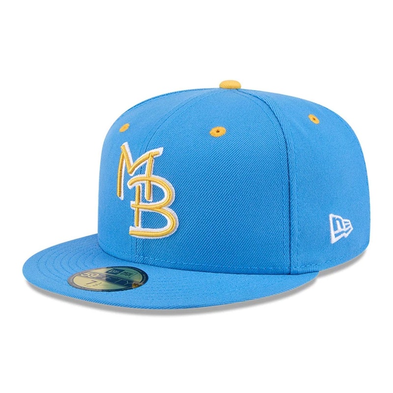 Myrtle Beach Pelicans MiLB AC Perf Minor Blue 59FIFTY Fitted Cap 6 7/8