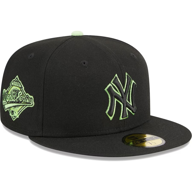 New Era New York Yankees Black/Lime Pastel Undervisor 2023 59FIFTY Fitted Hat