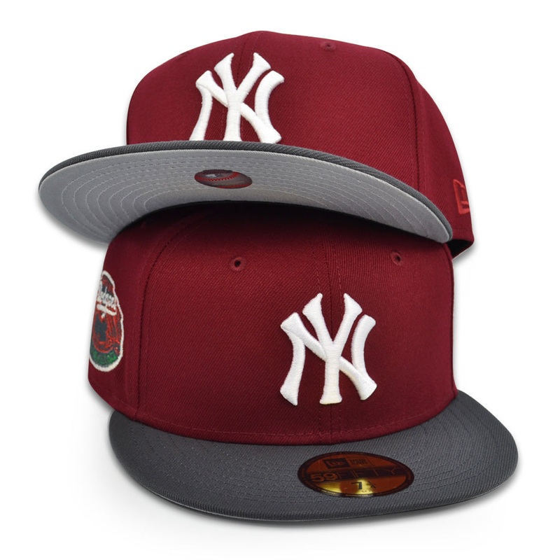 New York Yankees “THE ROSE THAT GREW FROM CONCRETE”  Exclusive New Era 59Fifty Fitted Hat – Cardinal/Maroon 6 7/8