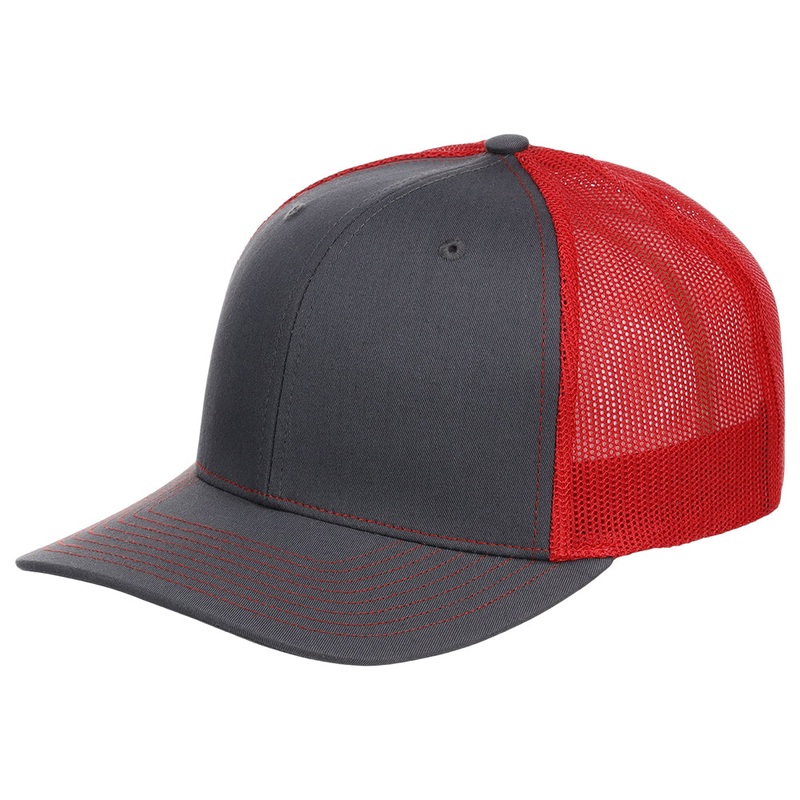 Richardson 112 Trucker – Charcoal/Red Adjustable