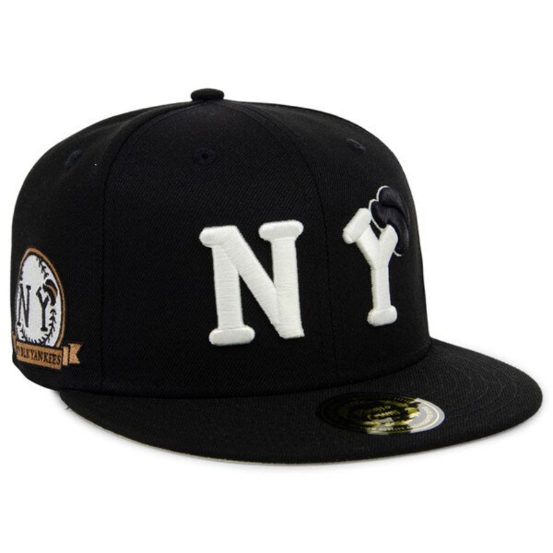 Rings & Crwns  New York Black Yankees Team Fitted Hat – Black