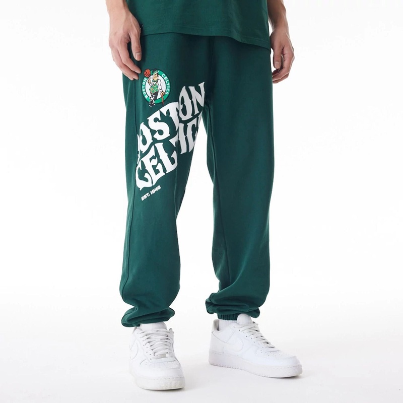 Boston Celtics NBA Graphic Dark Green Joggers XS
