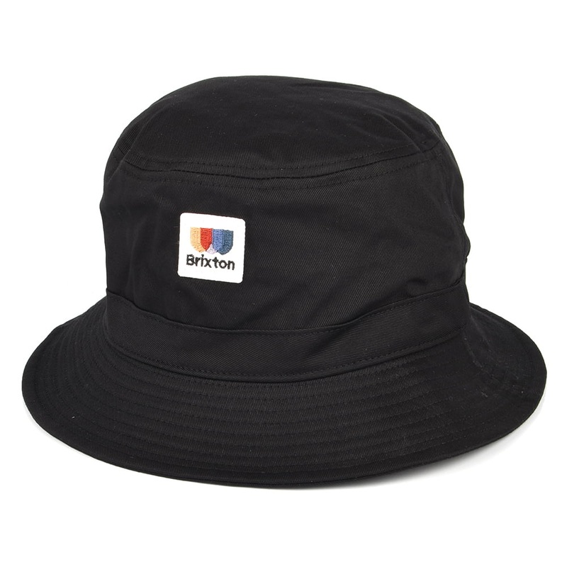 Brixton Hats Alton Packable Cotton Twill Bucket Hat – Black Small/Medium