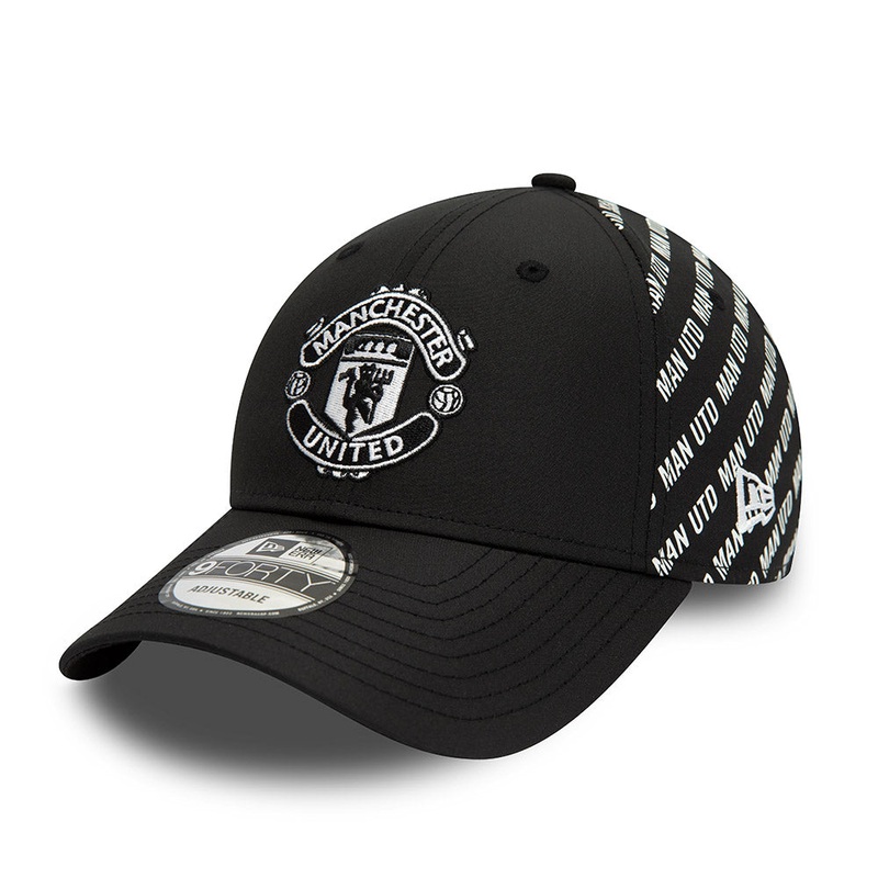 Manchester United 9FORTY Tonal All Over Print Black cap One Size