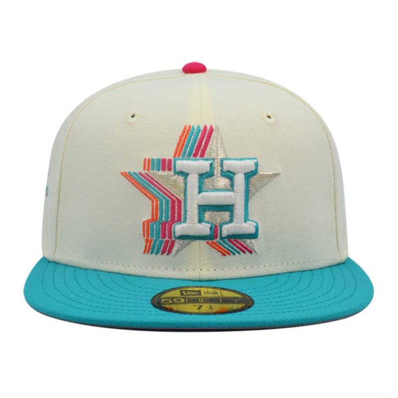 New Era Houston Astros 45th Anniversary White/Teal 59FIFTY Fitted Hat