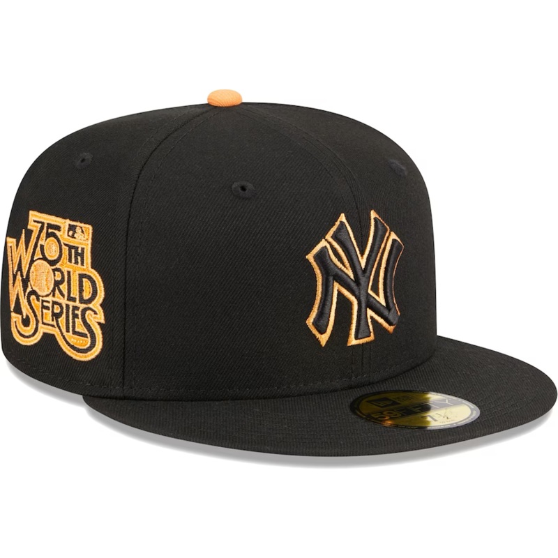 New Era New York Yankees Black/Orange Pastel Undervisor 2023 59FIFTY Fitted Hat