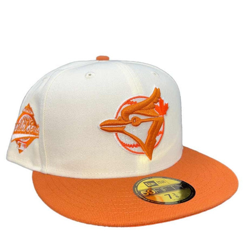 New Era Toronto Blue Jays Chrome Two Tone 1993 World Series Bright Orange UV 59FIFTY Fitted Hat