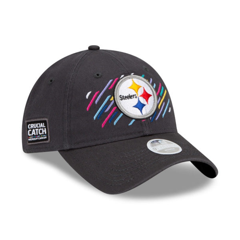 Pittsburgh Steelers New Era Women’s 2021 NFL Crucial Catch 9TWENTY Adjustable Hat – Charcoal