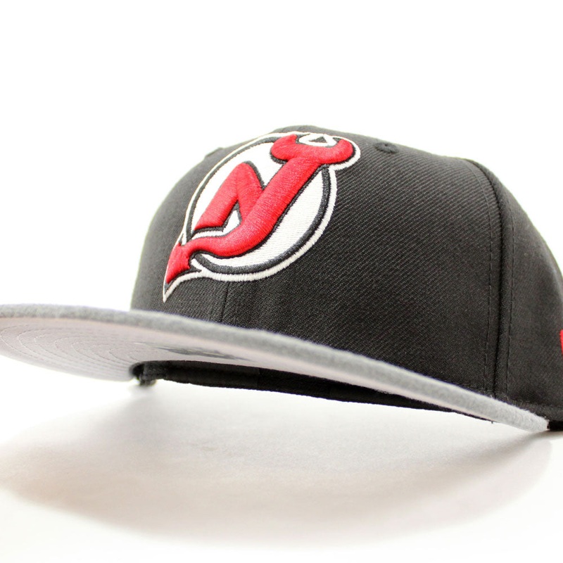 Suede Visor New Jersey Devils New Era 59Fifty Fitted Hats (Black Gray Gray Under Brim) 7 1/8