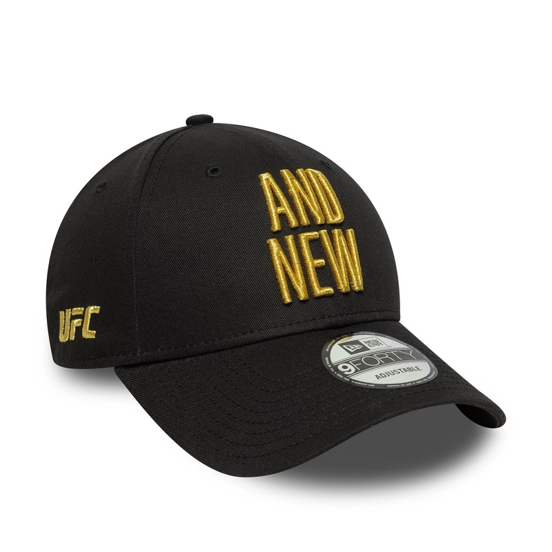 UFC Ultimate Fighting Metallic New Champ Black 9FORTY Adjustable Cap OSFM