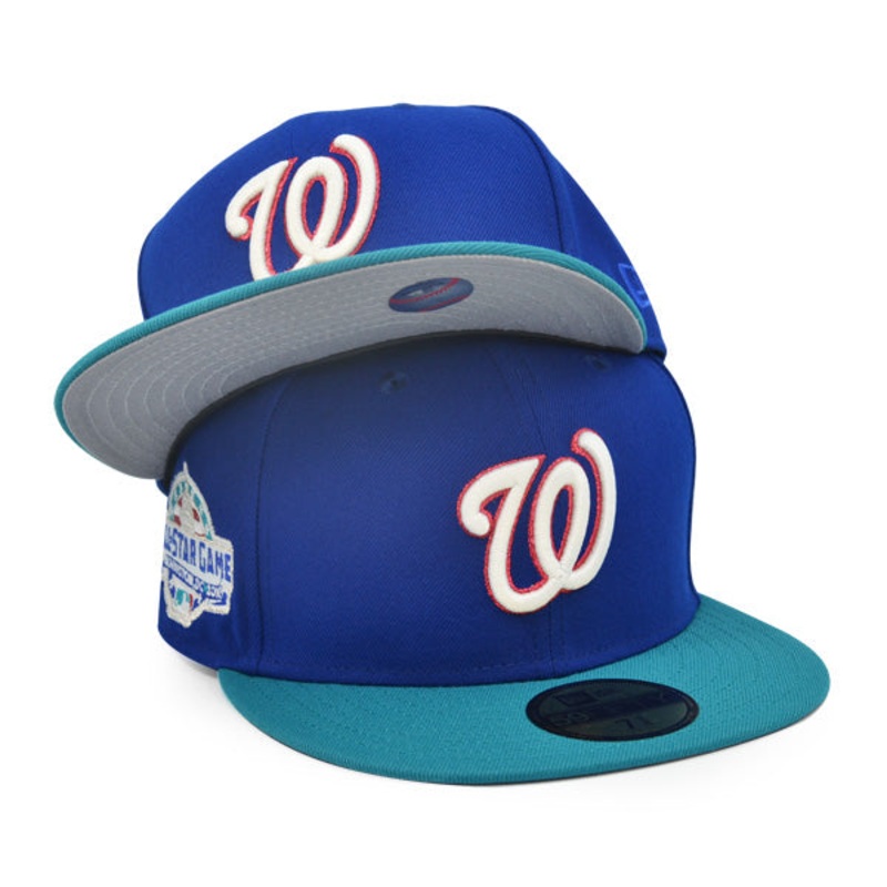 Washington Nationals 2018 ALL-STAR GAME  Exclusive New Era 59Fifty Fitted Hat – Lt Royal/Aqua 6 7/8