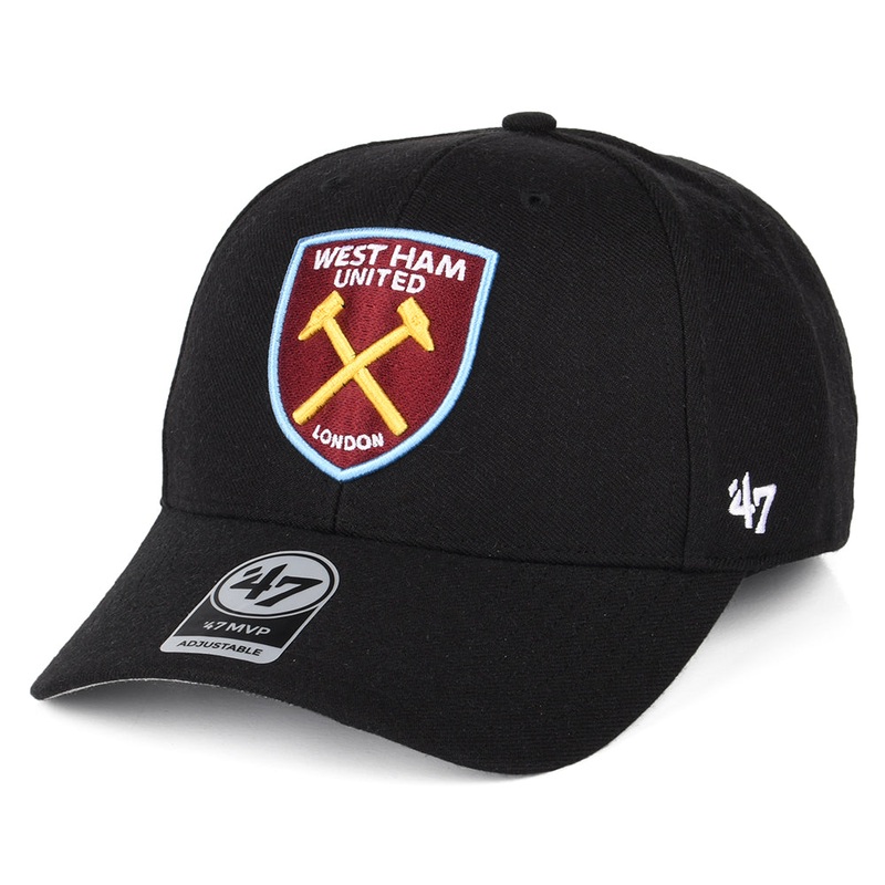 47 Brand West Ham United FC Baseball Cap – MVP – Black Adjustable