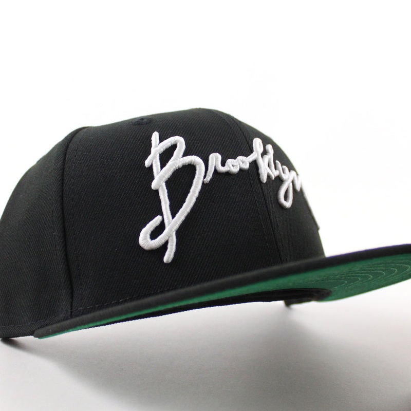 Brooklyn New Era 59Fifty Fitted Hat (Black Green Under Brim) 7