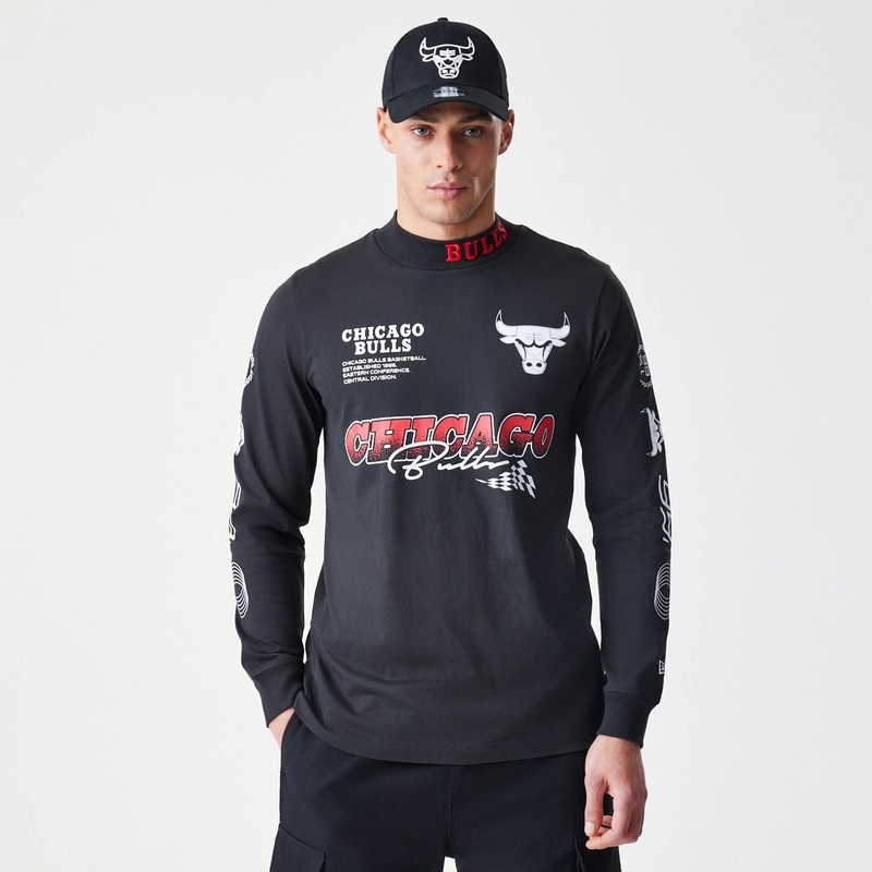 Chicago Bulls Modern Driver Black Long Sleeve T-Shirt S