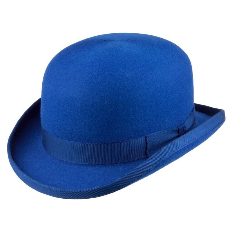 Denton Hats Wool Felt Bowler Hat – Royal Blue S