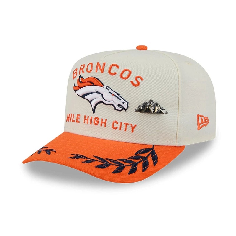 Denver Broncos NFL Draft 2025 White 59FIFTY Fitted A-Frame Cap 6 7/8