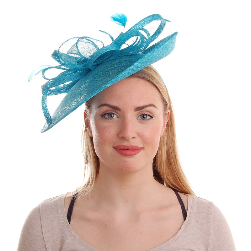Failsworth Hats Caitlyn Disc Fascinator – Turquoise 1-Size