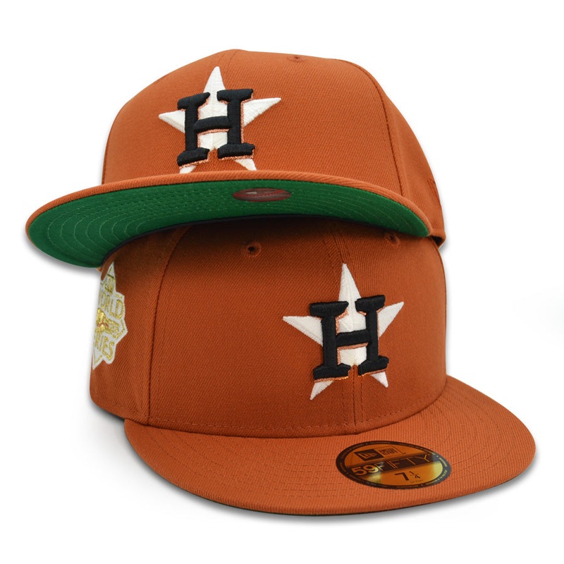 Houston Astros “HOOK’EM” Exclusive New Era 59Fifty Fitted Hat – Texas Orange 6 7/8