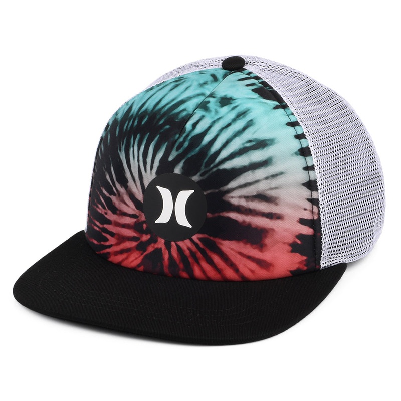 Hurley Hats Balboa Tie Dye Trucker Cap – Multi-Coloured Adjustable