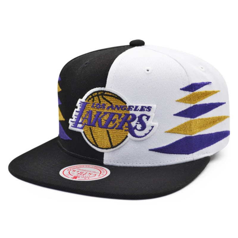 Los Angeles Lakers Mitchell & Ness DIAMOND CUT Snapback NBA Hat – Black/Purple/Gold
