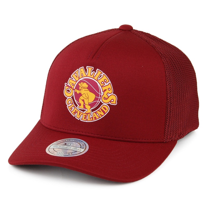 Mitchell & Ness Cleveland Cavaliers Trucker Cap – Vintage Jersey – Burgundy Adjustable