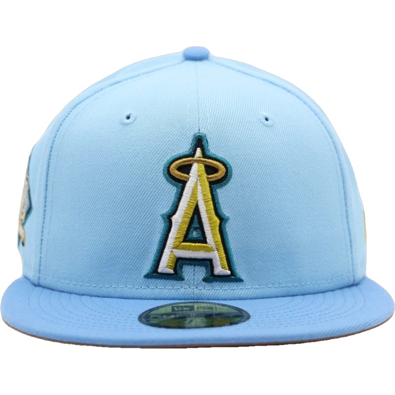 New Era Anaheim Angels “Argentina” Light Blue/Gold 60th Anniversary 59FIFTY Fitted Hat
