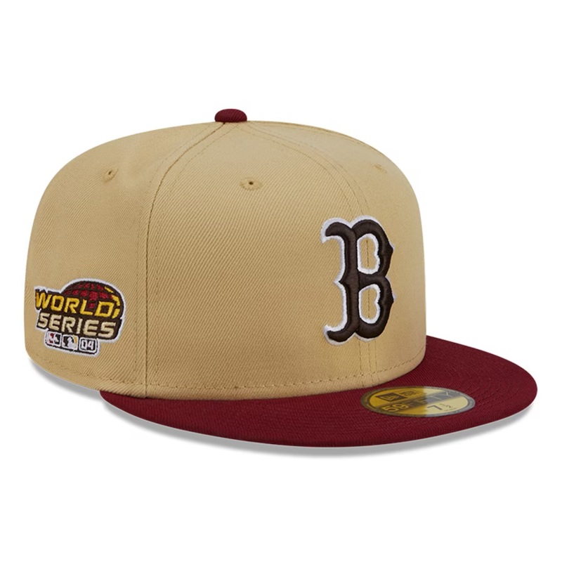 New Era Boston Red Sox Vegas Gold/Cardinal 2023 59FIFTY Fitted Hat