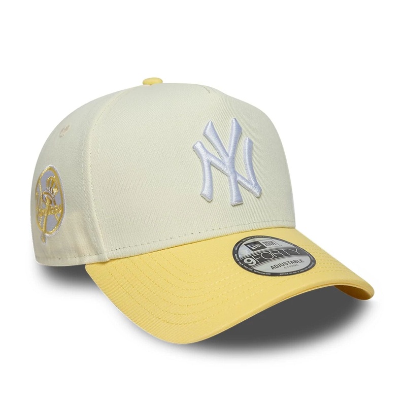 New York Yankees MLB Cream & Yellow 9FORTY A-Frame Adjustable Cap OSFA