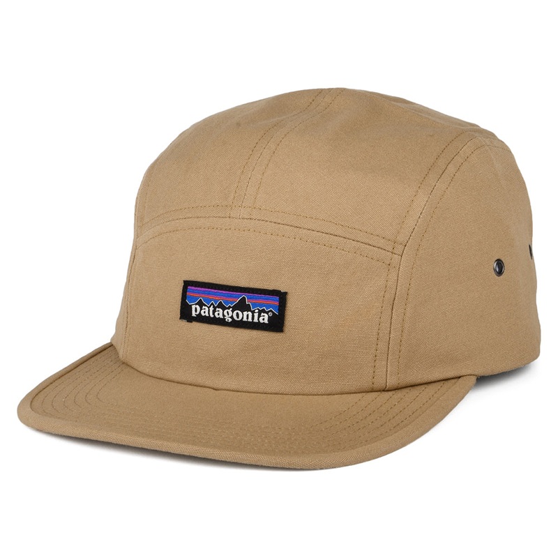 Patagonia Hats P-6 Label Maclure Organic Cotton 5 Panel Cap – Desert Sand Adjustable