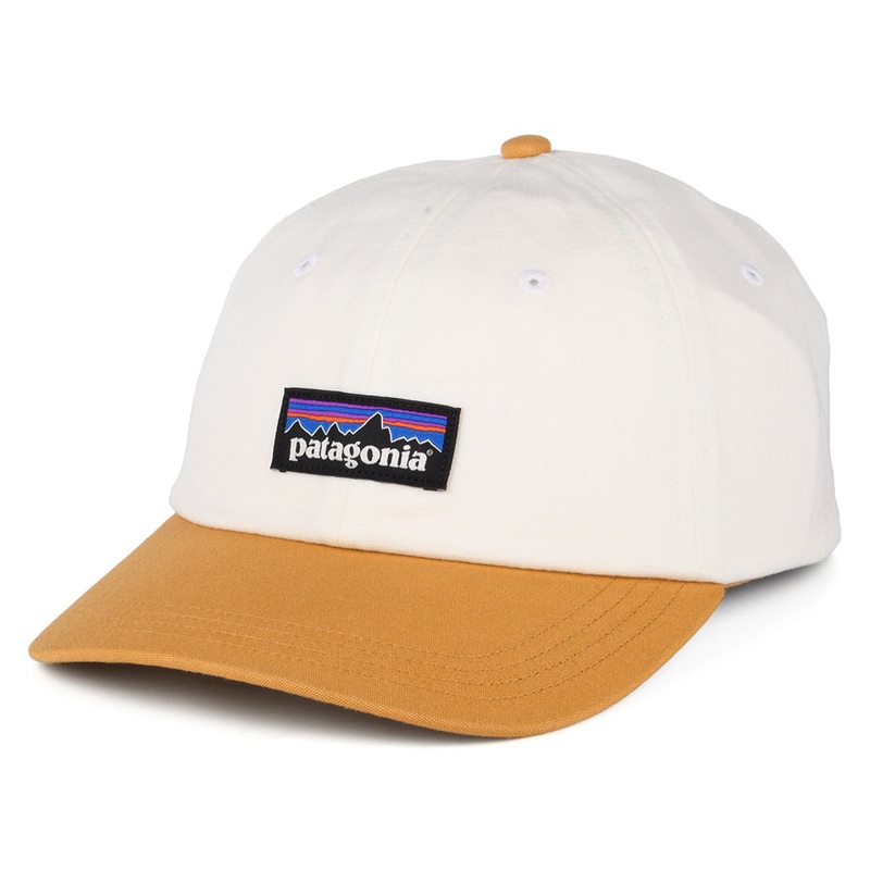 Patagonia Hats P-6 Label Trad Organic Cotton Baseball Cap – Cream-Mustard Adjustable