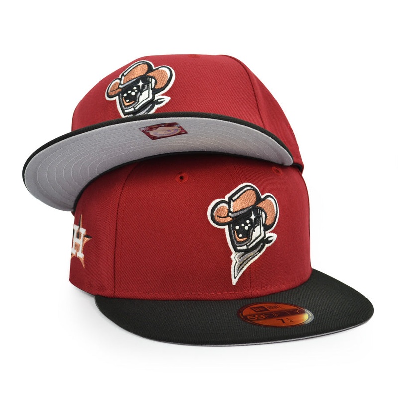 SugarLand Space Cowboys Rocket Exclusive New Era 59Fifty Fitted Hat – Brick/Black 6 7/8