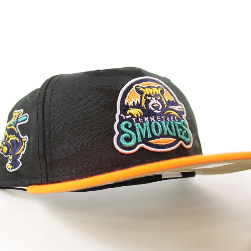 TENNESSEE SMOKIES BATTING BEAR New Era 59Fifty Fitted Hat (TONAL CAMO HUNTER FLAME KHAKI Under Brim) 7