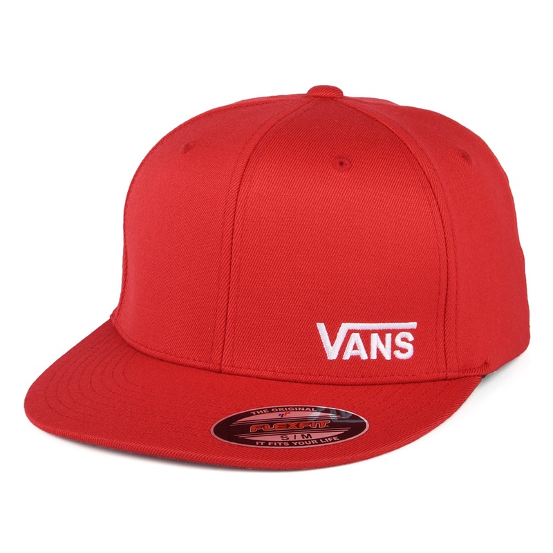 Vans Hats Splitz Flexfit Baseball Cap – Red Small/Medium