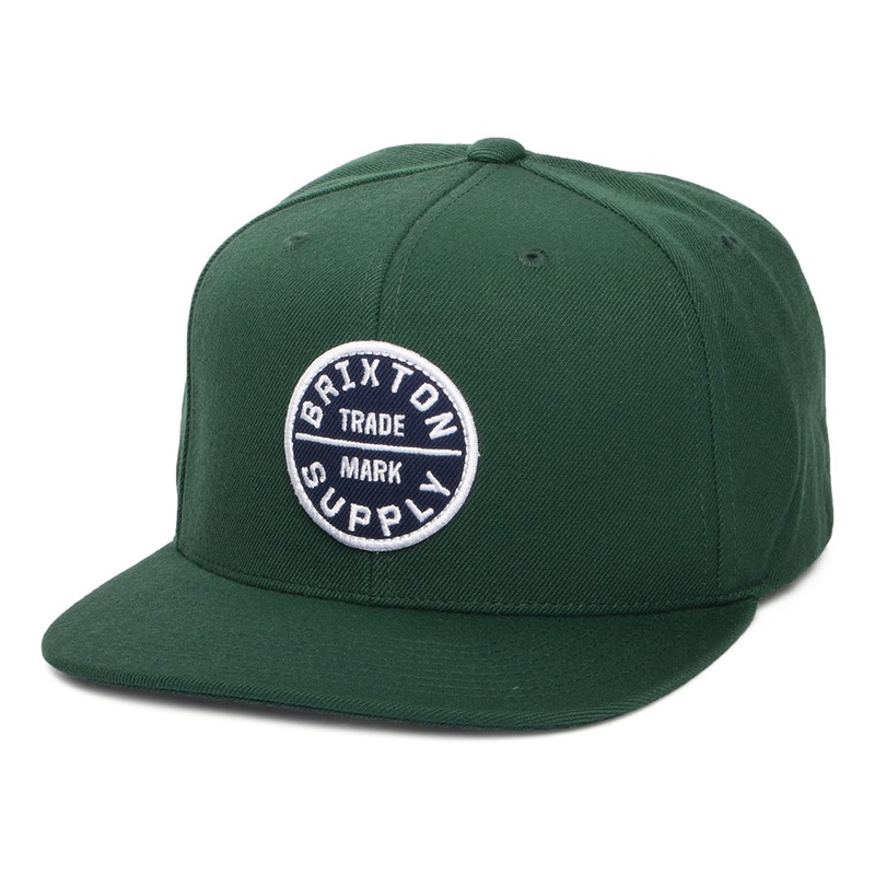 Brixton Hats Oath III Snapback Cap – Pine Green Adjustable