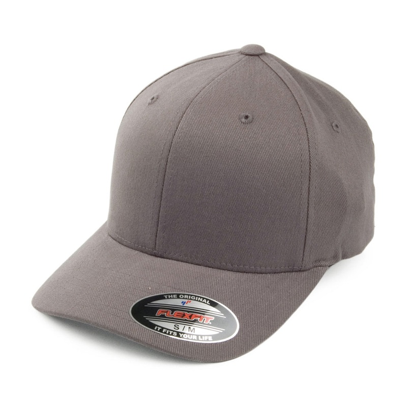 FlexFit Mid-Pro Brushed Twill Baseball Cap – Cool Grey Small/Medium