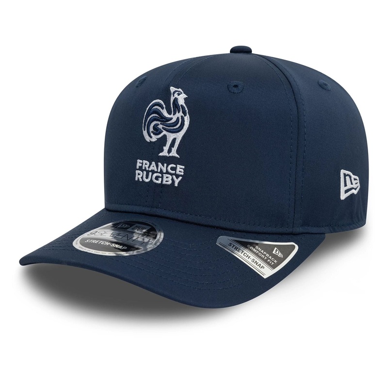 French Federation Of Rugby Training Mesh Navy 9SEVENTY Stretch Snap Adjustable Cap OSFM