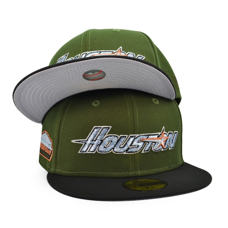 Houston Astros ASTRODOME Exclusive New Era 59Fifty Fitted Hat – Rifle Green/Black 6 7/8